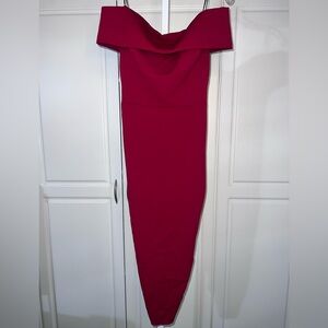 Chic Strapless/Off Shoulder Red Dress